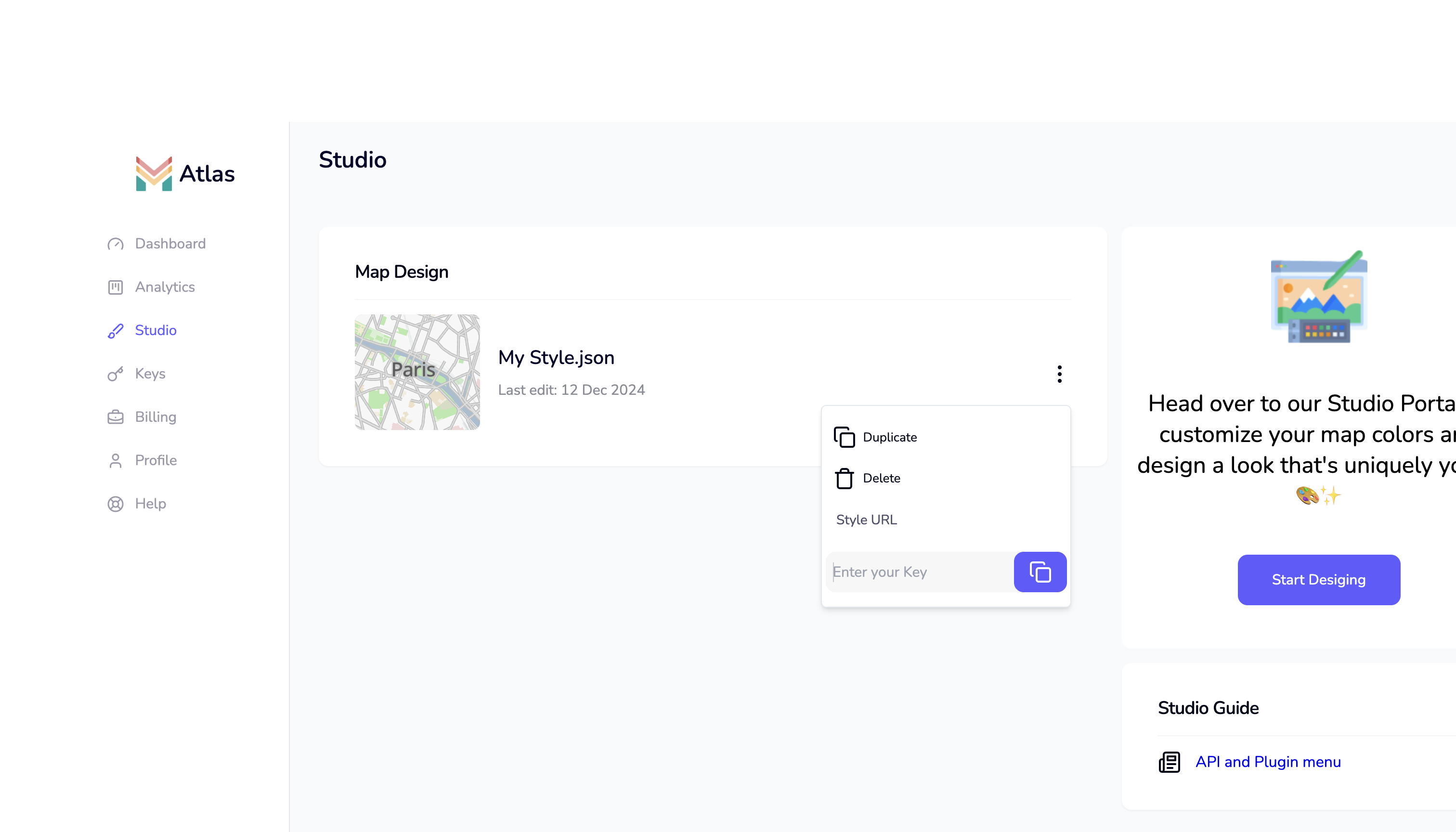 Style Menu